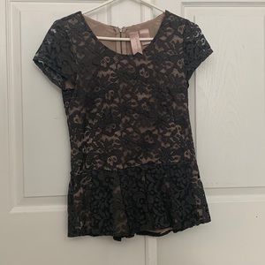 gemma peplum lace top